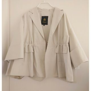 ドゥロワー コットンムソウビッグカフスジャケット ライトベージュ