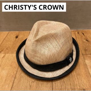 クリスティーズ(CHRISTYS')の美品送料込み　クリスティーズクラウン　ハット　ナチュラル(ハット)