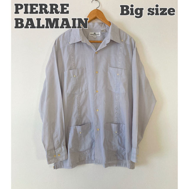 Pierre Balmain(ピエールバルマン)のPIERRE BALMAIN ピエールバルマン　キューバシャツ　長袖シャツ メンズのトップス(シャツ)の商品写真