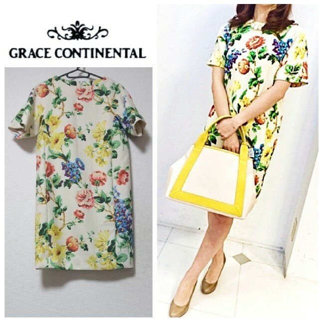 GRACE CONTINENTAL(グレースコンチネンタル)の【グレースコンチネンタル】花柄 ワンピース レディースのワンピース(ミニワンピース)の商品写真