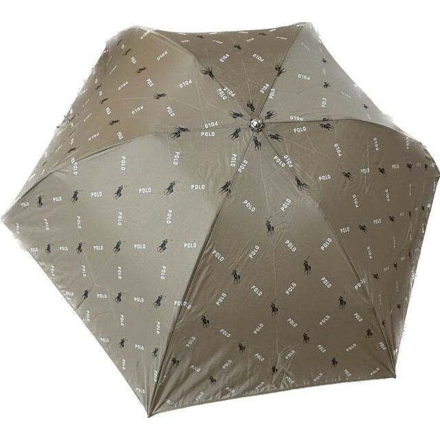 傘新品♡ポロラルフローレン♡総柄 ブラウン 軽量 折りたたみ傘