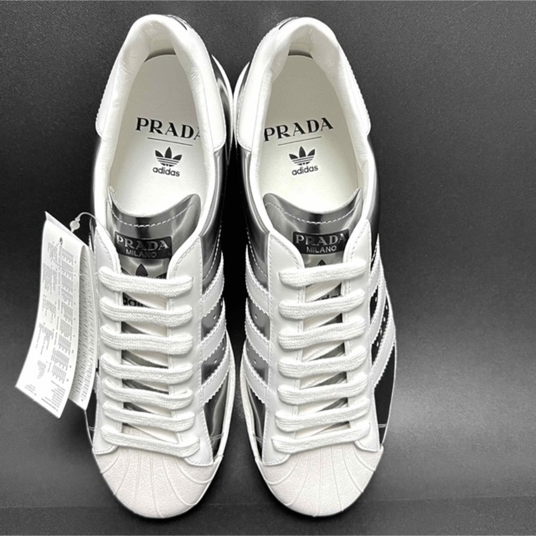 28.5cm 新品 adidas プラダ PRADA スーパースター スニーカー