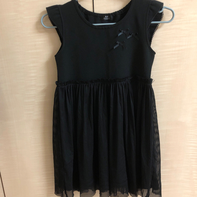 黒ワンピース キッズ/ベビー/マタニティのキッズ服女の子用(90cm~)(ワンピース)の商品写真