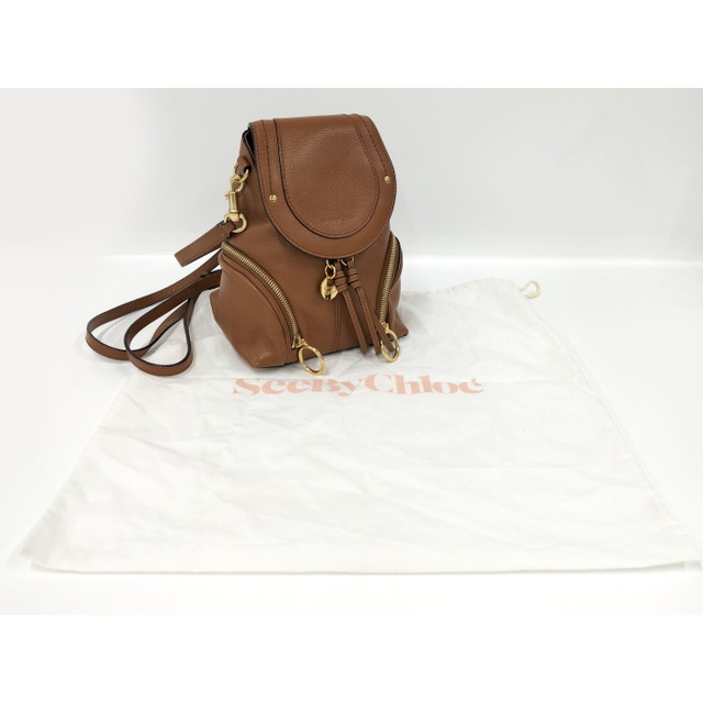 SEE BY CHLOE オルガ リュック 2WAY バッグ レザー ブラウン SEE BY CHLOE オルガ リュック 2WAY バッグ レザー ブラウン