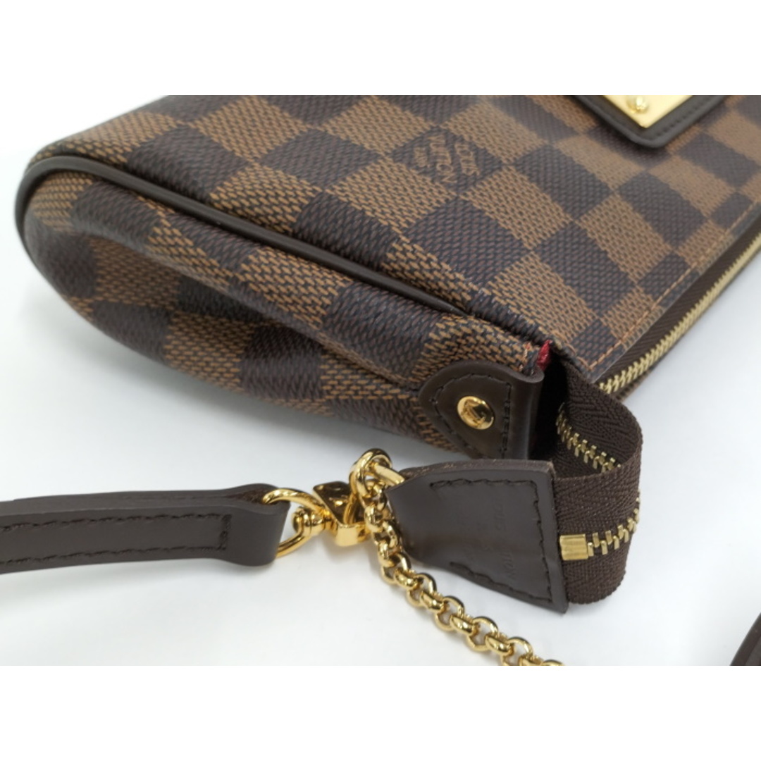 LOUIS VUITTON エヴァ 2WAYバッグ チェーン ダミエ エベヌ