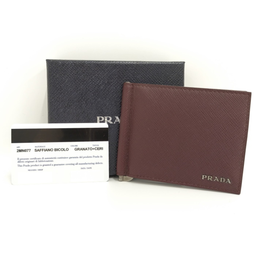 PRADA - PRADA 二つ折り財布 マネークリップ サフィアーノ PRADA - PRADA 二つ折り財布 マネークリップ サフィアーノ