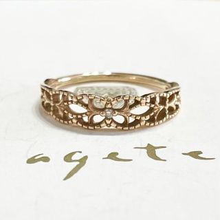 agete - 【agete】アガット K10 透かし リング 11号の通販|ラクマ