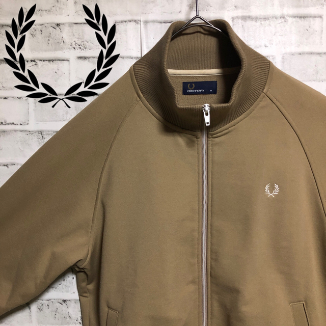 Fred Perry⭐️トラックジャケット 刺繍月桂樹 希少ブラウン 背中ロゴ