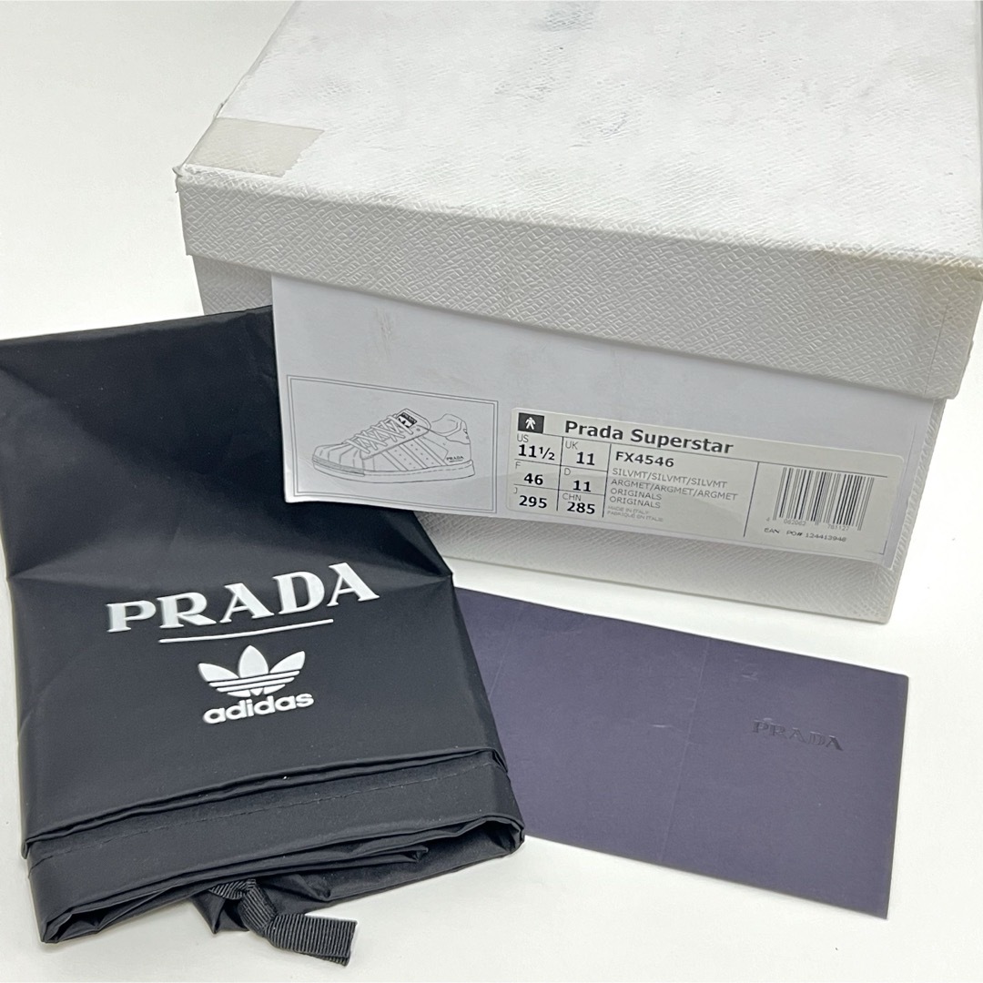 PRADA(プラダ)の29.5cm 新品 adidas プラダ PRADA スーパースター スニーカー メンズの靴/シューズ(スニーカー)の商品写真