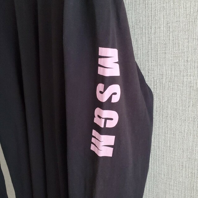 MSGM - MSGM ロンT 袖ロゴ 長袖Tシャツ 黒ブラックの通販 by y