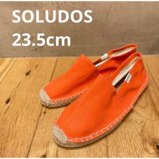 ソルドス(SOLUDOS)の新品送料込み　ソルドス　サンダル　スリッポン　タンジェリンレッド  23.5cm(サンダル)