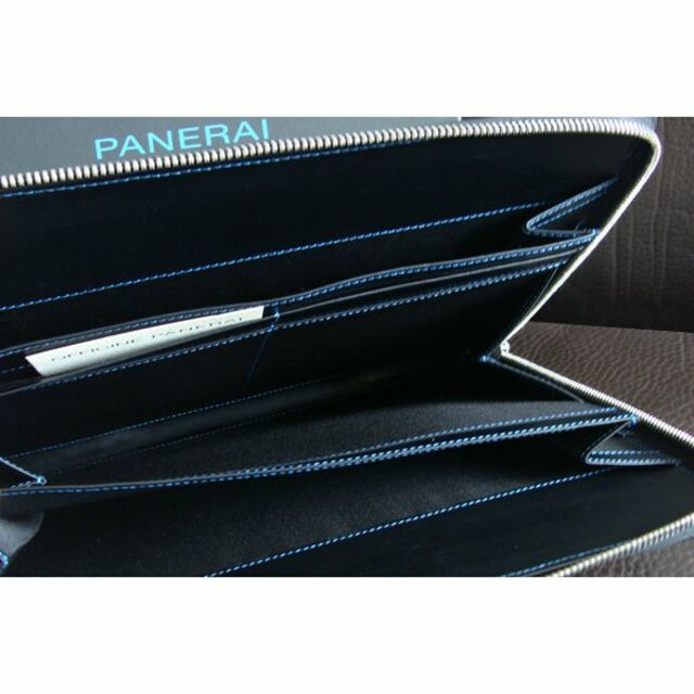 好評 PANERAI 携帯用 クラッチバッグ パネライ PANERAI 黒 本革製 本革