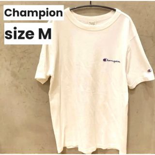 チャンピオン(Champion)の送料込み　チャンピオン　クルーネックTシャツ　ホワイト　M(Tシャツ/カットソー(半袖/袖なし))