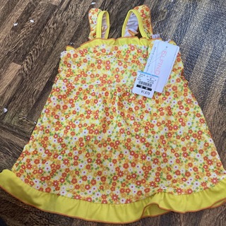 baiya 90 花柄　新品　黄色　水着　オレンジ　ワンピース　スカート(水着)