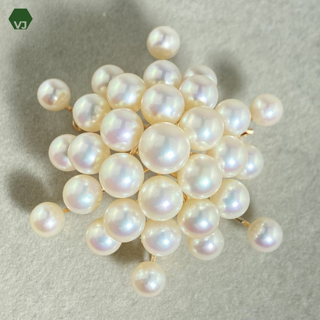 TASAKI - 【21-01】【TASAKI】パール ブローチ【中古】【K14PG TASAKI - 【21-01】【TASAKI】パール ブローチ【中古】【K14PG