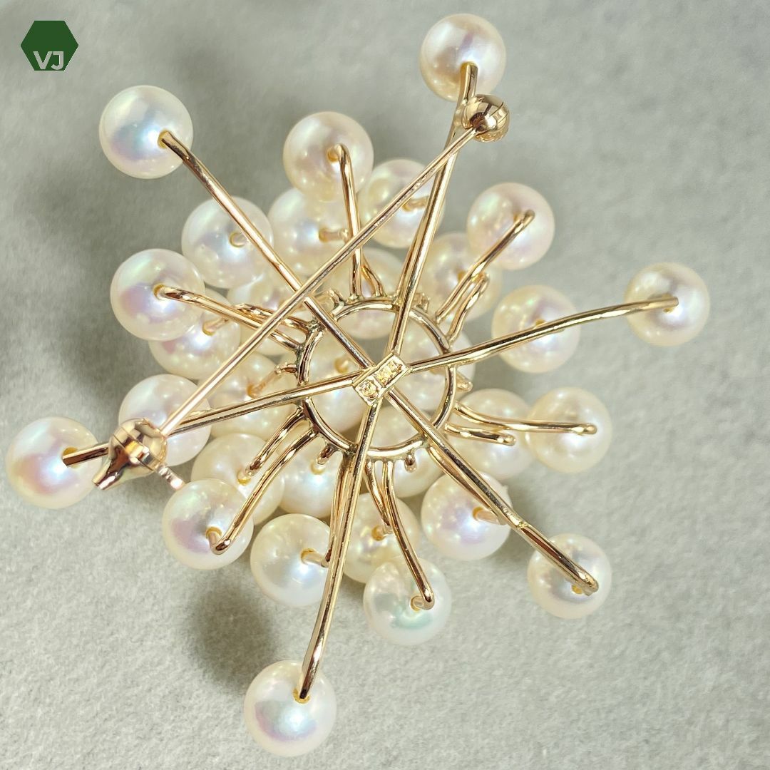 TASAKI - 【21-01】【TASAKI】パール ブローチ【中古】【K14PG TASAKI - 【21-01】【TASAKI】パール ブローチ【中古】【K14PG
