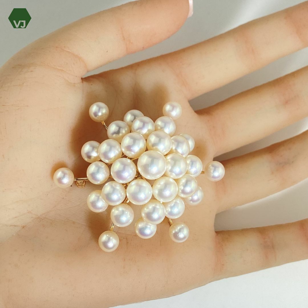 TASAKI - 【21-01】【TASAKI】パール ブローチ【中古】【K14PG TASAKI - 【21-01】【TASAKI】パール ブローチ【中古】【K14PG