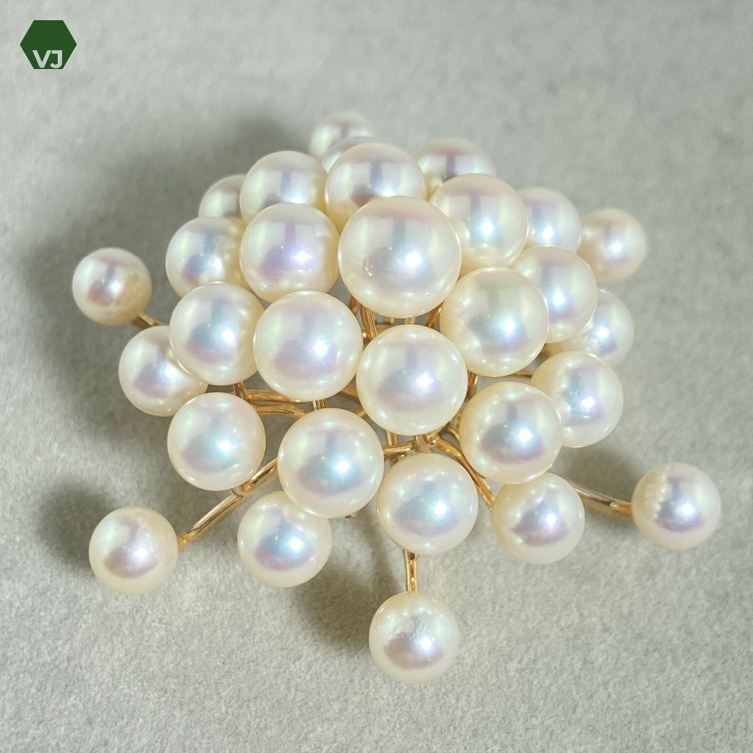TASAKI - 【21-01】【TASAKI】パール ブローチ【中古】【K14PG TASAKI - 【21-01】【TASAKI】パール ブローチ【中古】【K14PG