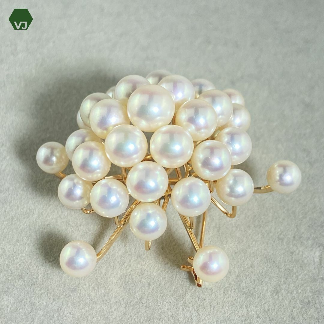 TASAKI - 【21-01】【TASAKI】パール ブローチ【中古】【K14PG TASAKI - 【21-01】【TASAKI】パール ブローチ【中古】【K14PG