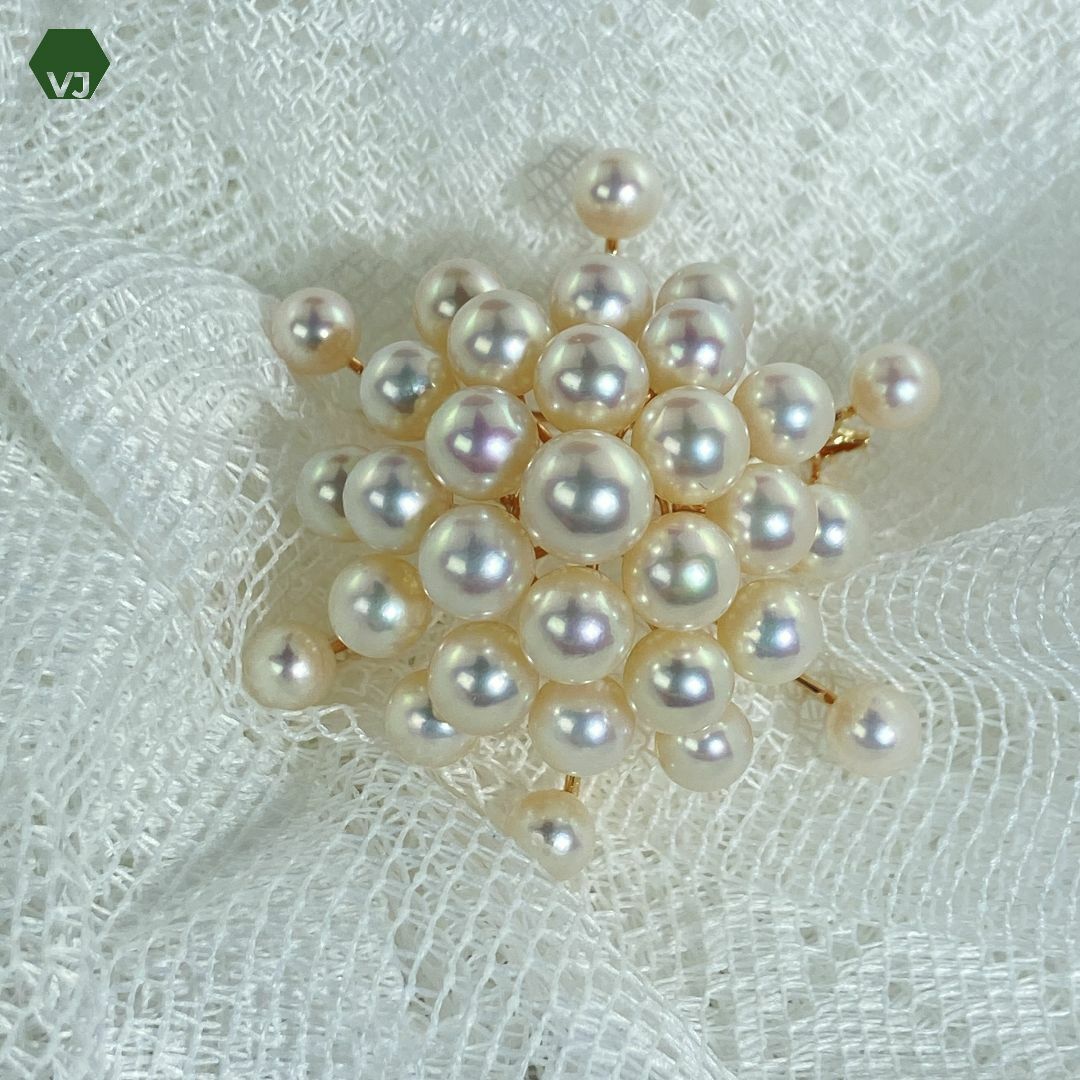 TASAKI - 【21-01】【TASAKI】パール ブローチ【中古】【K14PG TASAKI - 【21-01】【TASAKI】パール ブローチ【中古】【K14PG