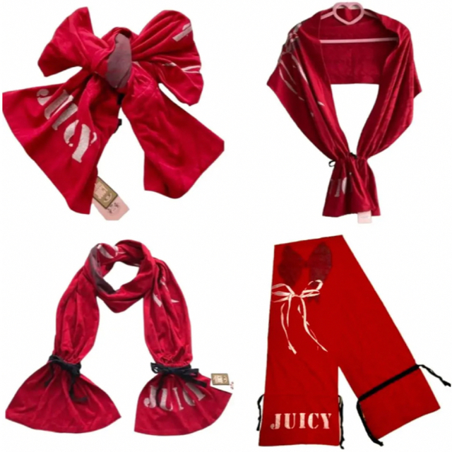 Juicy Couture(ジューシークチュール)の★Juicy Couture★ジューシークチュール リボン  マフラー ストール レディースのファッション小物(ストール/パシュミナ)の商品写真