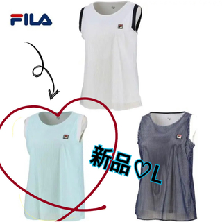 FILA - ❤️新品！未使用品♡FILA テニス　チュール　ストライプ　ノースリーブ　L