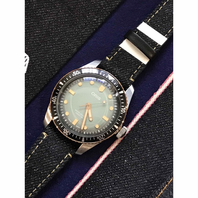 オリス ORIS×桃太郎ジーンズ ダイバーズ65 40mm 桃太郎