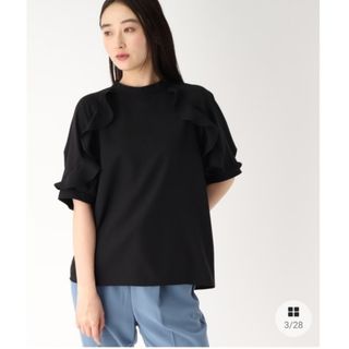 オペークドットクリップ(OPAQUE.CLIP)の美品✨✨♥️OPAQUE.CLIP♥️フリルスリーブブラウス。M。(シャツ/ブラウス(半袖/袖なし))