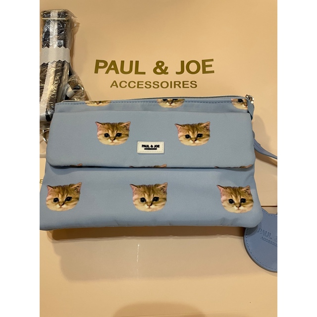 PAUL & JOE(ポールアンドジョー)の新品　ポールアンドジョー アクセソワ お財布ポシェット お財布ショルダー ブルー レディースのバッグ(ショルダーバッグ)の商品写真