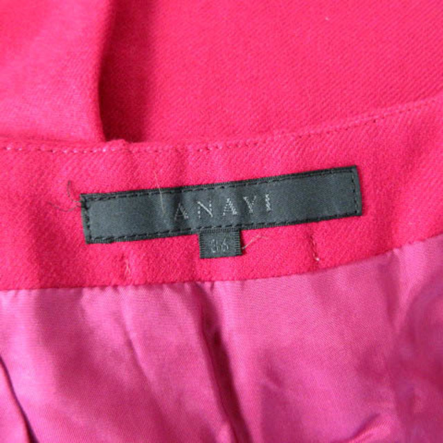ANAYI(アナイ)のスカート ひざ丈 フレア ウール ピンク 36 レディースのスカート(ひざ丈スカート)の商品写真