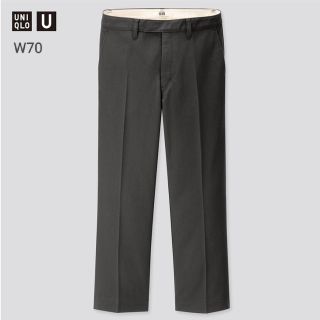 ユニクロ(UNIQLO)のUNIQLOストレートアンクルパンツ ダークグレー427661(チノパン)