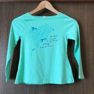 ジーユー(GU)のGUロンT  グリーン 130 美品(Tシャツ/カットソー)