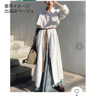 アメリヴィンテージ(Ameri VINTAGE)のLINEY SOUTIEN COLLAR COAT ベージュ(ロングコート)