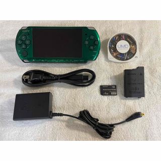 プレイステーションポータブル(PlayStation Portable)の☆良品☆　PSP-3000  スピリティッドグリーン(携帯用ゲーム機本体)