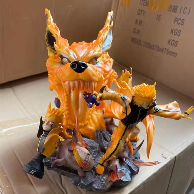 NARUTO ナルト うずまきナルト 九尾 PVC製品 29cmフィギュア-