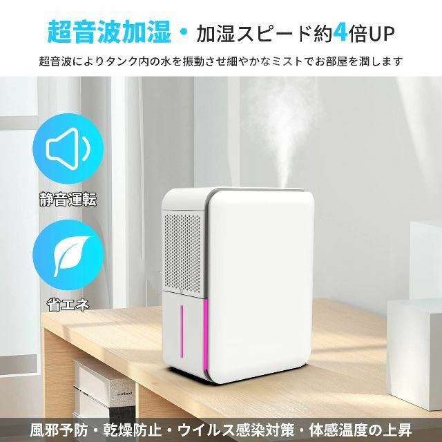 除湿機 加湿器 卓上最新ペルチェ式除湿機・強力除湿 除加湿空気清浄機