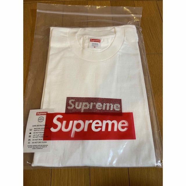 新品 Supreme Swarovski Box Logo TEE 白M