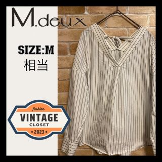 エムドゥー(M.deux)の[M.deux(エムドゥ)]ストライプシャツ　サイズM相当(シャツ/ブラウス(長袖/七分))