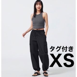 ジーユー(GU)の新品 未使用 タグ付き GU カーゴプルオンパンツ BLACK XS(ワークパンツ/カーゴパンツ)