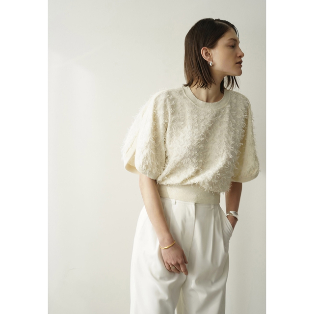 CLANE FRINGE ARCH SLEEVE KNIT TOPS