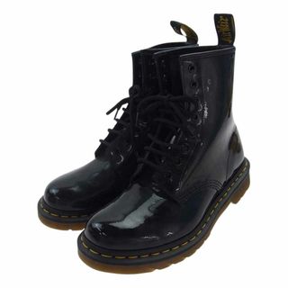 ドクターマーチン(Dr.Martens)のDr.Martens ドクターマーチン ブーツ VEGAN Chrome ８ホール エナメル ブーツ ブラック EU39【中古】(ブーツ)