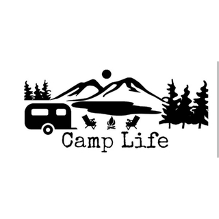 camp life 18センチ　ステッカー　車　転写　防水(ステッカー)