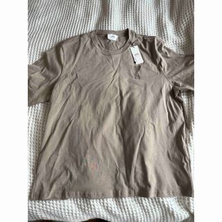 アミ(ami)のAMI PARIS アミパリス Tシャツ ワンピ　ダークベージュ(Tシャツ/カットソー(半袖/袖なし))