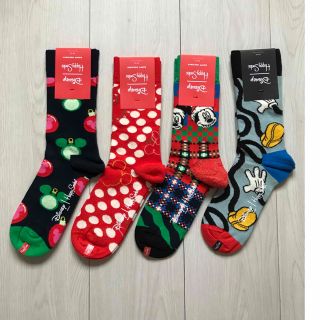 ハッピーソックス(Happy Socks)のハッピーソックス☆レディースディズニーコラボ4足セット(ソックス)