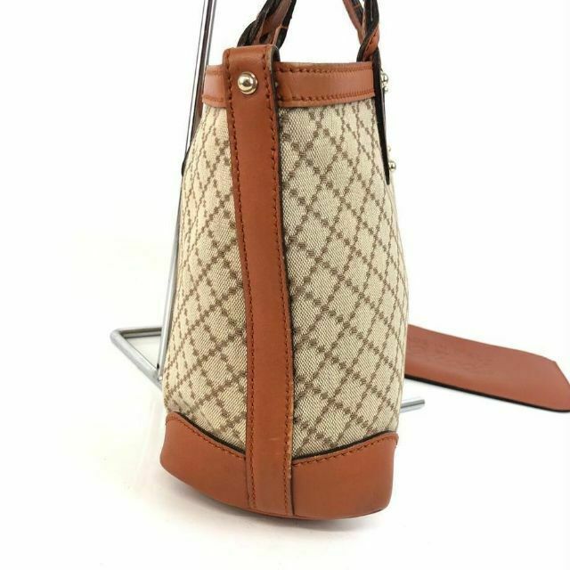 GUCCI グッチ ディアマンテ レザー トートバッグ ポーチ ベージュ