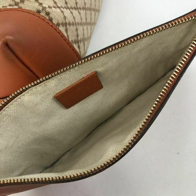 GUCCI グッチ ディアマンテ レザー トートバッグ ポーチ ベージュ