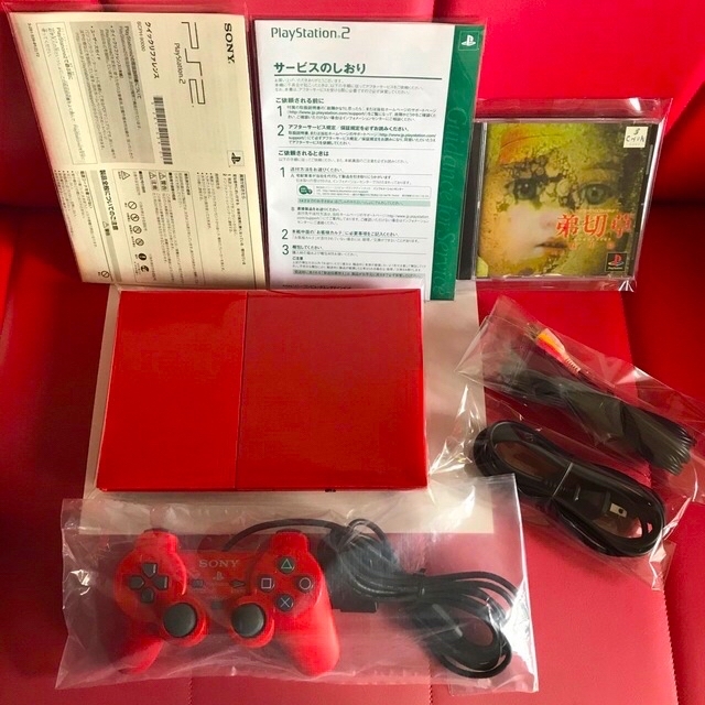 【美しい商品】♦️PS2 本体 PS2 90000 シナバーレッド  最上位機種ゲームソフト/ゲーム機本体