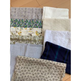 刺繍、コットンレース、リップル、コットンサテンなど大判生地セット★ハンドメイド(生地/糸)