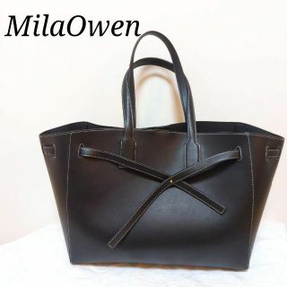 ミラオーウェン(Mila Owen)の美品☆ Mila Owen ミラオーウェン トートバッグ ブラック クロスベルト(トートバッグ)