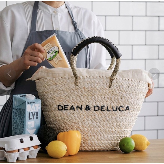 DEAN&DELUCA×BEAMS COUTURE保冷カゴバッグ小 - かごバッグ/ストローバッグ